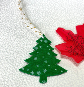 Décor de pendentif d'arbre de Noël en feutre de couleur verte de conception populaire - Product Image 2