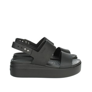 Sandali neri con tacco 206453 con punta aperta e Peep Toe traspirante in altezza per la primavera e l'estate con soletta in gomma - Product Image 4