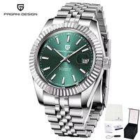 Montre Pagani Design PD-1645 1645 de luxe avec bracelet en acier inoxydable, mouvement automatique japonais Miyota 8215, pour homme.