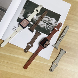 Correa <span class=keywords><strong>de</strong></span> reloj <span class=keywords><strong>de</strong></span> cuero delgada, diseño elegante, correa <span class=keywords><strong>de</strong></span> moda para mujer, pulsera ajustable <span class=keywords><strong>de</strong></span> repuesto para reloj inteligente - Product Image 1