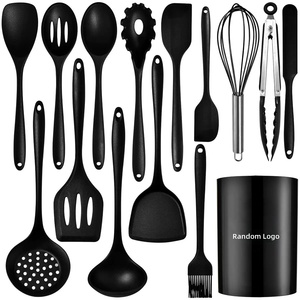12-teiliges Küchenutensilien-Set aus Lebensmittelechtem Silikon, Hitzebeständige Kochgeräte wie Zangen, Spatel und Schöpfkelle mit Halter für Antihaft-Kochgeschirr - Product Image 4