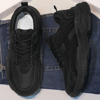 Chaussures de papa tendance pour hommes, plateforme, personnalisables OEM, empeigne en mesh et PU, semelle épaisse respirante, chaussures de marche quotidiennes pour l'extérieur