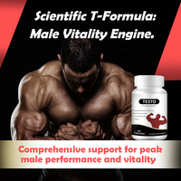 Capsules d'extrait de racine de maca noire OEM, complément naturel de testostérone, soutenant la vitalité, la force et l'équilibre hormonal pour les hommes
