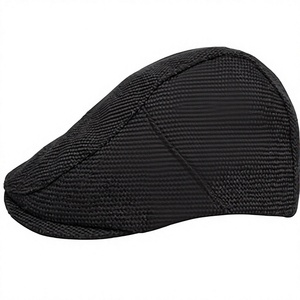 Béret en toile personnalisé, style anglais, en coton, unisexe, tendance, style artiste, à calotte plate, réglable, pour l'extérieur, hiver, vente en gros - Product Image 1