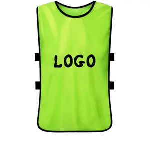 Baberos de entrenamiento de fútbol deportivos personalizados, chaleco de malla barata, uniforme de fútbol, promoción Unisex