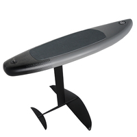 Planche de surf gonflable en fibre de carbone avec foil, planche de surf hydrofoil, planche de paddle gonflable OEM, SUP gonflable avec foil