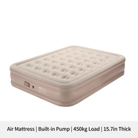 Matelas pneumatique automatique d'extérieur avec couverture double floquée épaissie, alimentation USB, design moderne, portable pour le camping et la maison