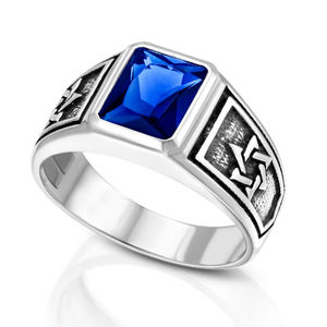 Joya de plata 925 Anillo de caballeros Tigre natural Gemsmens Anillo de madera Anillo de pulgar masculino Fábrica Bijou - Product Image 2