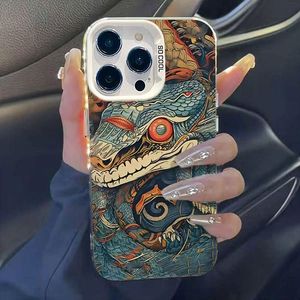 Dessin animé <span class=keywords><strong>serpent</strong></span> Photo impression plaqué argent clé TPU PC housse de téléphone portable pour <span class=keywords><strong>Iphone</strong></span> Xr Xs <span class=keywords><strong>11</strong></span> 12 13 14 15 16 Pro 17 - Product Image 4