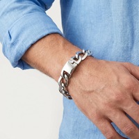 Bracelet tendance en acier inoxydable pour homme, style Miami Cuban Link épais, avec fermoir boîte robuste, bijoux Hip Hop Biker