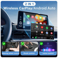 Caja Carplay 2 en 1, Conexión Inalámbrica para Carplay con Cable Original del Auto, Android Auto, Adaptador Inalámbrico para Carplay
