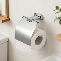 Ensemble de quincaillerie murale moderne en acier inoxydable écologique pour salle de bain, comprenant un porte-serviettes et un porte-papier toilette (8 pièces)