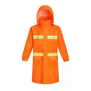 Gabardina larga con capucha para hombre, impermeable, reflectante, tela Oxford, abrigo de plástico, abrigo de lluvia para viajes al aire libre - Product Image 3