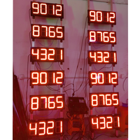 Señal de precio de Gas LED de 7 segmentos para exteriores, resistente al agua, 24 pulgadas, pantalla Digital superbrillante para publicidad en vídeo, clasificación IP65