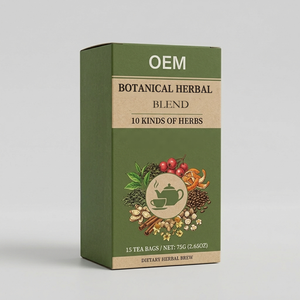 Té de Hierbas OEM para la Salud, 10 Hierbas, Semilla de Cassia, Hoja de Loto, Espino Blanco, Limpieza Natural del Hígado, 15 Bolsitas de Té, Caja de 75g - Product Image 1