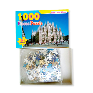 Nouvelle Arrivée <span class=keywords><strong>Pas</strong></span> <span class=keywords><strong>Cher</strong></span> Prix Personnalisé Multi Couleur Bords Puzzles <span class=keywords><strong>1000</strong></span> Pièces Pour Cadeaux De Noël - Product Image 2