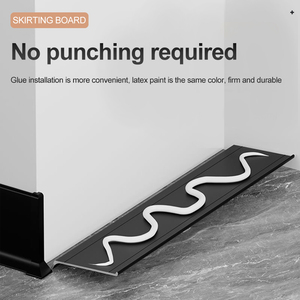 Sockelleiste Ohne Nagel Ultra Dünn Verschleißfest Wasserdichtes Material Qualitäts-PVC Aluminiumlegierung Sockelleiste für Alle Bereiche - Product Image 5
