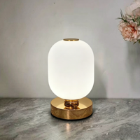 Lampe de table en verre JACKSUN avec interrupteur tactile, lampe de bureau 7W pour salon, éclairage de chevet, veilleuse LED