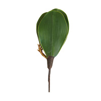 Feuilles d'orchidée artificielles haut de gamme (plastique) - 5 pièces - Grandes feuilles de Phalaenopsis pour arrangements floraux