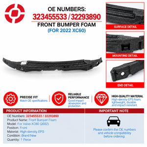 Assorbitore di Energia in Schiuma per Paraurti Anteriore di Alta Qualità 323455533 32293890 per Volvo <span class=keywords><strong>XC60</strong></span> 2022, Ricambi per Paraurti Anteriore - Product Image 1
