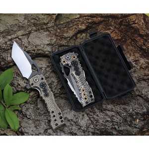 Dao gấp chiến thuật chất lượng cao, lưỡi thép 4Cr13, dùng ngoài trời, cắm trại, sinh tồn, săn bắn, dao bỏ túi tùy chỉnh, đóng gói trong hộp quà tặng - Product Image 1