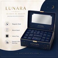 Calendario dell'Avvento Personalizzato per Cosmetici, 24 Giorni, Confezione Regalo per Makeup e Skincare, Fornitura OEM di Lusso