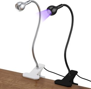Lámpara de luz de curado de <span class=keywords><strong>uñas</strong></span> de gel UV portátil de 3W con cuello de cisne y abrazadera accesorios de luz de curado UV <span class=keywords><strong>ultravioleta</strong></span> - Product Image 4