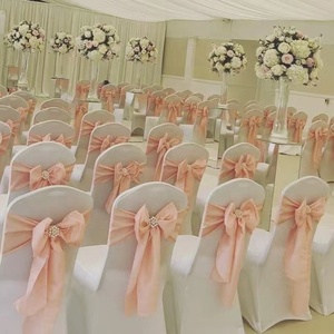 Free Sample Wholesale Satin Fabric Custom Sashes <strong>Chair</strong> Cover Wedding Meeting Home Decoration <strong>Ribbons</strong> for Wedding <strong>Chairs</strong> Decor - Product Image 1