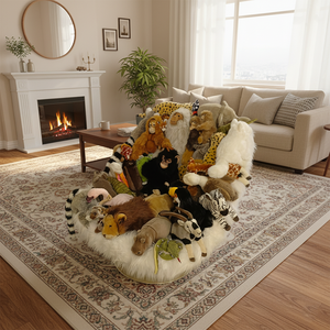 Sillón Giratorio de Peluche con Diseño de Animal de Lujo, Sofá Cómodo de Diseño Moderno Tapizado para <span class=keywords><strong>Muebles</strong></span> de Sala de Estar - Product Image 5