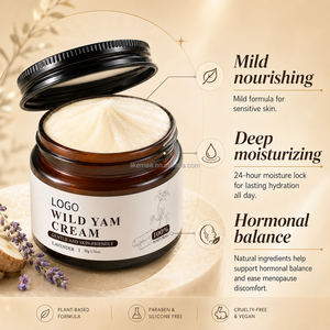 Crème <span class=keywords><strong>Visage</strong></span> Hydratante Intense à la Racine de Yam Sauvage pour Femmes, Formule Naturelle OEM Contre les Bouffées de Chaleur, Équilibre Hormonal, Soins de la Peau - Product Image 4
