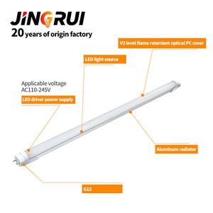 Bombillas <span class=keywords><strong>LED</strong></span> de 4 pies, 6000K, luz diurna, equivalente a balasto bypass R17D/HO F96T12/DW/HO, cubierta transparente, reemplazo fluorescente T8 - Product Image 5