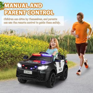 Nuevo Auto Eléctrico Montable para Niños 2025 - Control Remoto Sirena Luces Intermitentes Música Suspensión de Resortes Negro Carbón - Product Image 4
