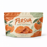 Sachet d'emballage personnalisé pour kakis séchés, pochette verticale refermable avec fermeture éclair, plastique alimentaire haute barrière pour fruits et snacks, marque privée