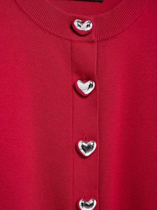 Cárdigan de Punto con Botones en Forma de Corazón para <span class=keywords><strong>Mujer</strong></span>, Estilo Dulce y Moderno, Venta al Por Mayor - Product Image 4
