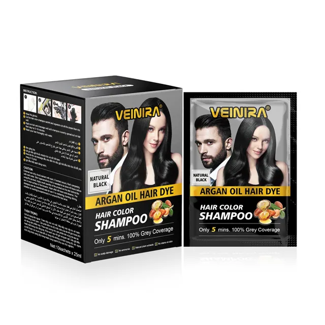 Instant Haarkleur Dye Shampoo Factory Prijs Wholesale Snelle Natuurlijke Kruiden Formulering