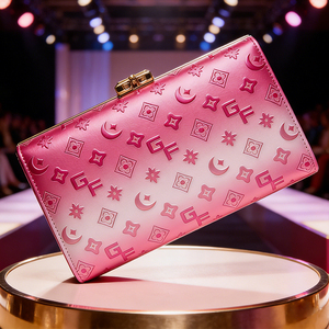 Sac à bandoulière de soirée élégant de luxe de haute qualité avec chaîne, fermeture à boucle, en PU imperméable, sac de banquet professionnel léger et luxueux - Product Image 6