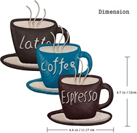 Décor mural en métal pour cuisine à manger, 1 pièce, café, Art Espresso, écriture, décor métallique pour la maison, Art 2022
