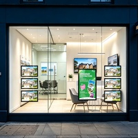 Afficheur numérique tactile HD multilingue de 15,6 à 55 pouces pour la publicité en vitrine des agents immobiliers