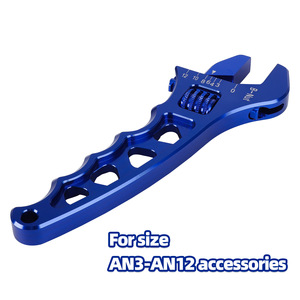 Clé réglable en alliage d'aluminium AN3 à AN12, taille impériale, pour connecteur de tuyau de refroidissement d'huile automobile, outil bleu rouge noir - Product Image 3