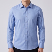 Chemises habillées premium pour hommes en mélange coton 200S et soie de mûrier, à manches longues, coupe ajustée, style exécutif, infroissables, pour le bureau
