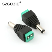 Adaptateur mâle cc 2.1mm 5521 adaptateur d'alimentation de borne de prise verte 2.1*5.5MM connecteur adaptateur mâle cc