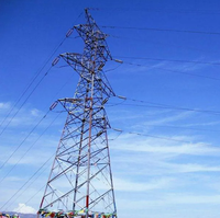 Tour de transmission en treillis d'acier sur mesure fabriquée à partir de plans, Q235Q345 Q355 galvanisé, pylon de ligne électrique 10-100m, certifié ISO