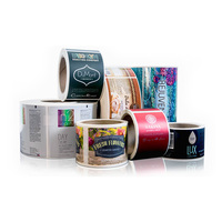 Etiquette avec logo personnalisé imprimé produit bon marché rouleau d'autocollant étanche en vinyle étiquette adhésive étiquettes d'emballage