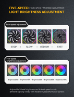 Pengontrol Hub Kipas RGB 12 Port upHere, Splitter ARGB 5V 3Pin + PWM 4 Pin, Daya SATA, Hub Kipas Casing PC Magnetik dengan Remote