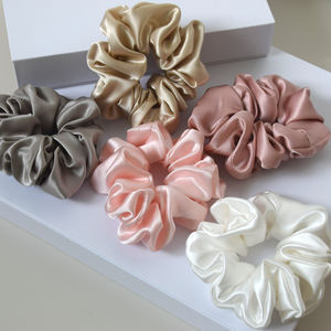 יוקרה 19 אמא משי צמרונות סט בקופסה עבודת יד לא גוגה להקות שיער אלסטי 4 ס "מ שיער משי צמרונות חג מושלם - Product Image 4