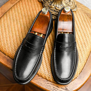 Chaussures décontractées légères en cuir de cheval pour hommes, chaussures décontractées de style business avec construction Goodyear, en cuir véritable respirant et désodorisant - Product Image 3