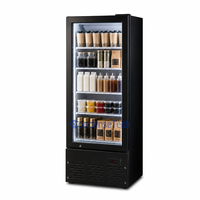 Réfrigérateur commercial vertical pour boissons, vitrine réfrigérée à porte simple, refroidissement par compresseur d'air