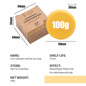 Jabón en Barra 2 en 1 Ecológico Hecho a Mano con Champú y Acondicionador de Aceite de Ricino - Product Image 4