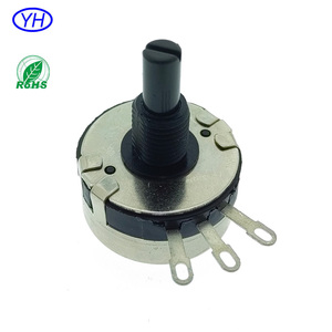 Chiết áp quay màng Carbon tròn 28mm 1K 2K 5K <span class=keywords><strong>10K</strong></span> 50K 100K 500k 1m với chiết áp 118 <span class=keywords><strong>2W</strong></span> với trục nhựa - Product Image 2