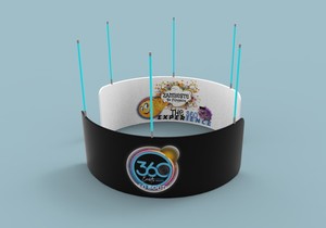 Fond de scène en forme de double <span class=keywords><strong>arc</strong></span> à 360 degrés, compatible avec les cabines photo 360, équipé de 6 tubes lumineux RGB. - Product Image 2